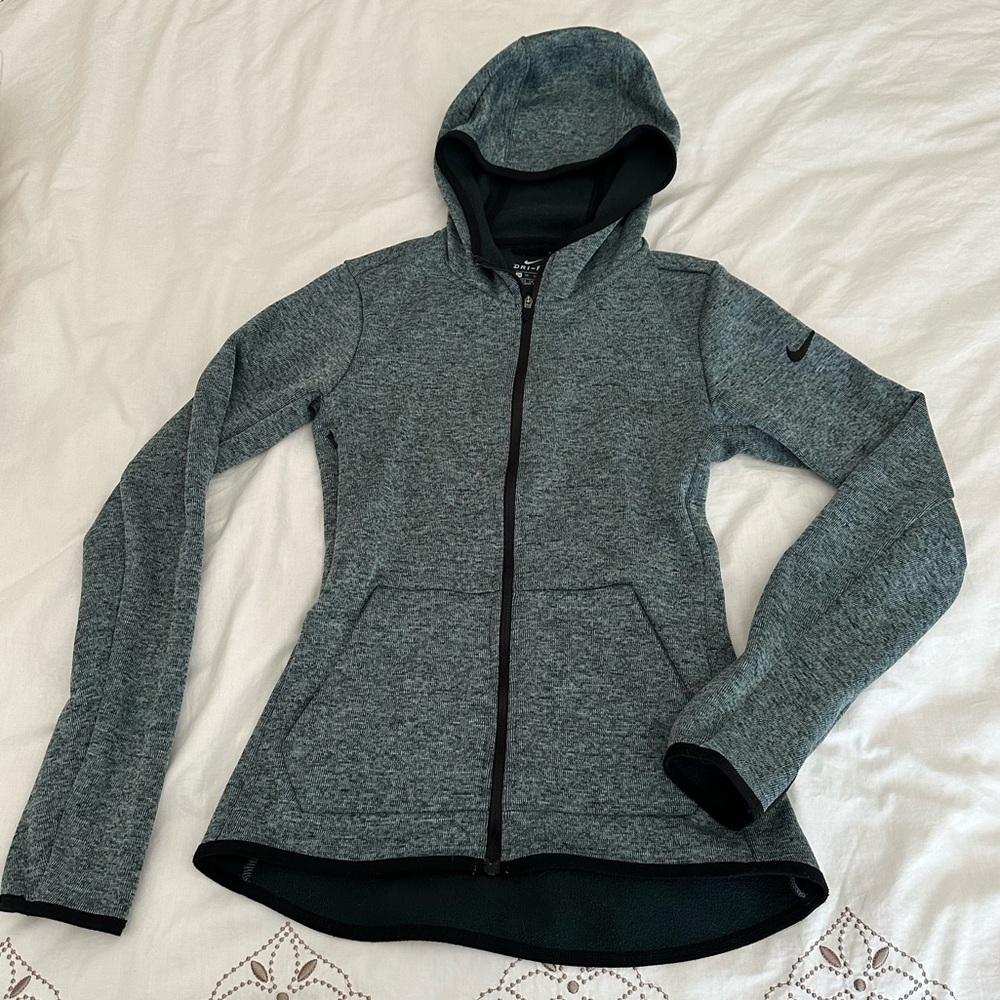 Green Nike dry fit jacket xs